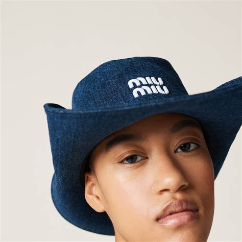 Blue/white Denim Hat 